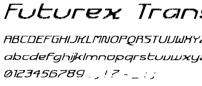 Futurex Transmaat Italic font